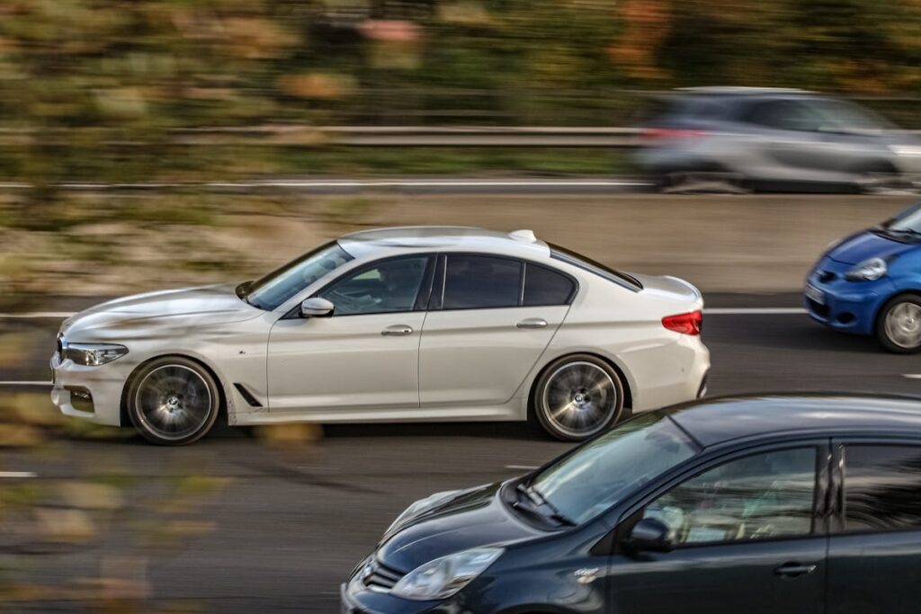 White Car on the Road