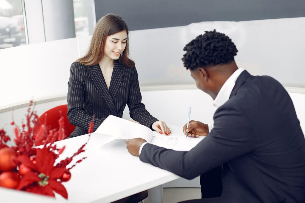 Businessman Singing a Contract