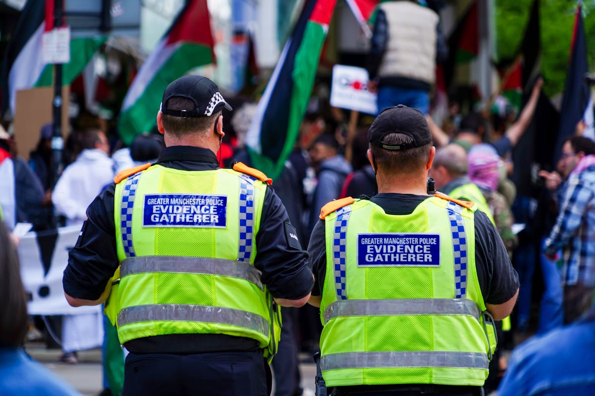 Police Officers in Manchester in England