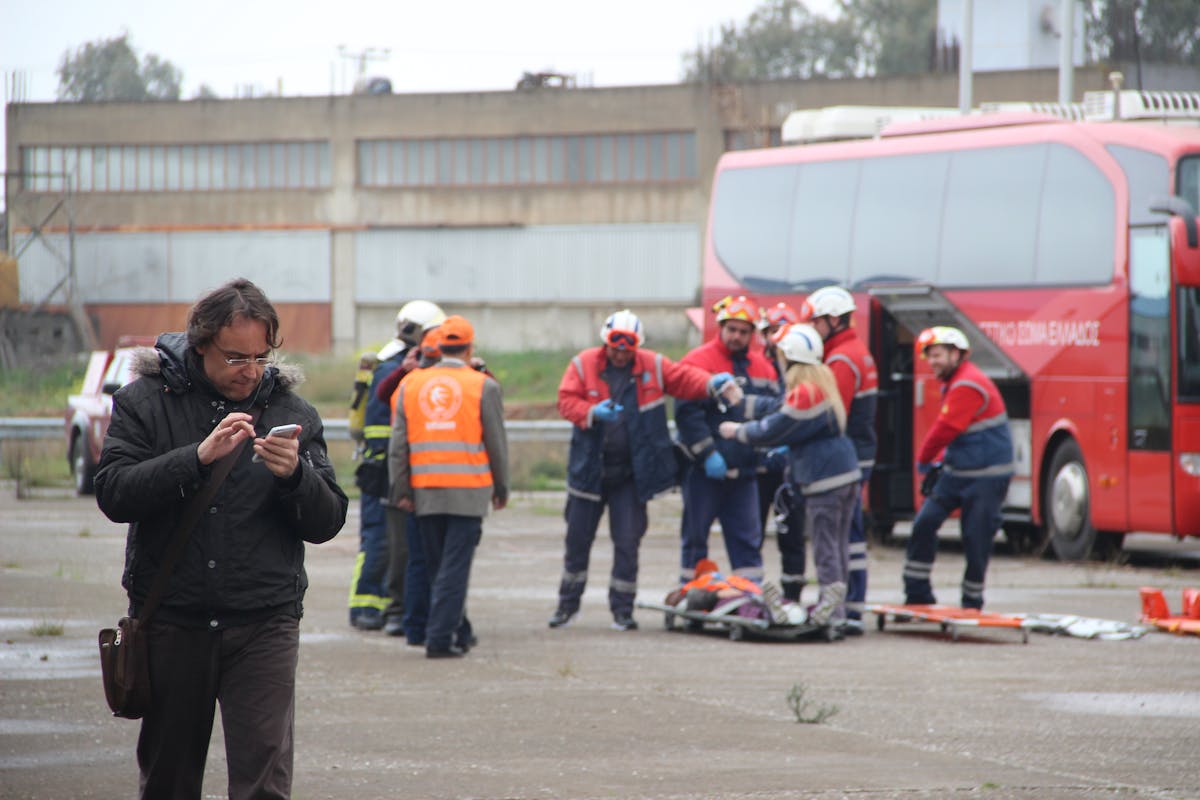 Rescuers on the the Street 
